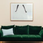 wall art size above sofa